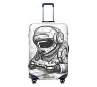 CPAQasg Housse de protection universelle pour valise, housse de protection élastique lavable monochrome style esquisse de jeu, Noir , XL, Bagage à main