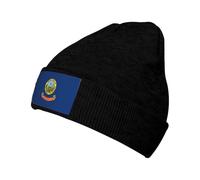 CPAQasg Idaho State Flag Print Winter Warm Knit Beanie Hat Men Women Thick Soft Cozy Slouchy Cap Casual Daily Wear, Noir , Taille unique