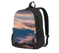 Cpaqasg Japon Mount Fuji Sac à dos de voyage imperméable grande capacité pour adulte, voyage pour le travail, les trajets en plein air, usage quotidien