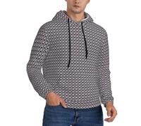 CPAQasg Sweat à capuche pour homme avec imprimé drapeau aigle chauve pour une superposition polyvalente et décontractée en toutes saisons, Noir , XXL