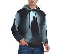 CPAQasg Sweat à capuche pour homme avec imprimé fantôme d'Halloween pour une superposition polyvalente et décontractée en toutes saisons, Noir , XXL