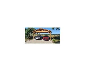 Cpbf - Abri Deux Pentes, 550cmx1050cm, Bois Douglas Français, Carport, Auvent, Abri Voiture