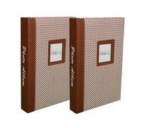 CPC Lot de 2 Albums Photos Elements à Pochettes 10x15 pour 300 Photos Brun