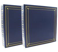 CPC Lot de 2 classeurs Photos Marine Bleu à Pochettes pour 400 Photos 10x15 cm