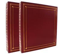 CPC Lot de 2 classeurs Photos Marine Bordeaux à Pochettes pour 400 Photos 10x15 cm