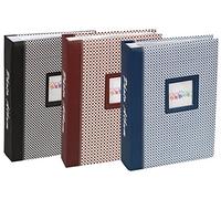 CPC Lot de 3 Albums Photos Elements à Pochettes 10x15 pour 200 Photos Noir/Brun/Bleu