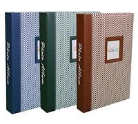 CPC Lot de 3 Albums Photos Elements à Pochettes 10x15 pour 300 Photos Bleu/Vert:Brun