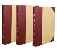 CPC Lot de 3 Albums Photos Photos à Pochettes 10x15 pour 300 Photos Bordeaux