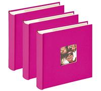 CPC Lot de 3 Albums Photos Walther Fun Fushia à Pochettes 10x15 pour 200 Photos