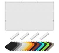 CPCPC Voile d'ombrage rectangulaire for Balcon, 200 x 340 cm, Protection UV 98%, imperméable, avec œillets, for Jardin, terrasse, Patio, Blanc(Bianco,300 x 520 cm (Rechteckig))