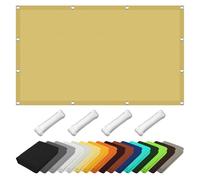 CPCPC Voile d'ombrage rectangulaire for Balcon, 200 x 340 cm, Protection UV 98%, imperméable, avec œillets, for Jardin, terrasse, Patio, Blanc(Giallo Sabbia,180 x 250 cm (Rechteckig))