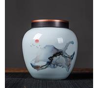CPDDNGZMKK Monuments Funéraires Animal De Compagnie Gold Gold en Céramique Mini Pot Portable Scellé Scellé De Petite Taille Crémation Animal Coffre Funéraire(1)