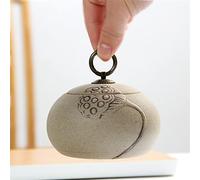CPDDNGZMKK Monuments Funéraires Poterie Argile Urne Cendres Humaines Peinture Chinoise Grès Caddy Pot Hermétique Céramique Conteneur Stockage Pet Cercueil Pot Coffre Funéraire(S)