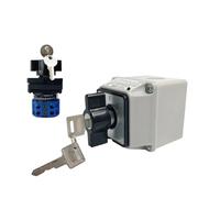 CPDHJMZO Interrupteur à cames YMW26-20/2MS avec boîtier de Protection, Rotation à 3 Positions, vis à 8 bornes