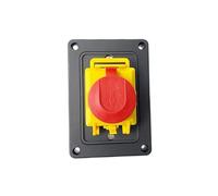 CPDHJMZO Interrupteur électromagnétique 400 V 7 Broches, Interrupteur de démarrage 15 A avec Couvercle de Protection, Bouton de réinitialisation instantanée étanche YCZ4-B