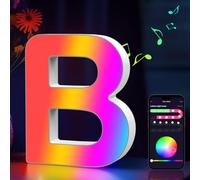 Cpeelsdo Lettres Lumineuses, Alphabet Lumineux RGB Contrôlé par APP, Lampe LED Lettre à USB Idee Cadeau Ado Fille Femme, Lumières Lettre Deco pour Anniversaire, Fête, Mariage, Noël, Maison - B