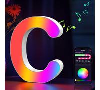 Cpeelsdo Lettres Lumineuses, Alphabet Lumineux RGB Contrôlé par APP, Lampe LED Lettre à USB Idee Cadeau Ado Fille Femme, Lumières Lettre Deco pour Anniversaire, Fête, Mariage, Noël, Maison - C