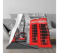 CPEOWZL Couverture ultra douce imprimée téléphone Angleterre Royaume-Uni Londres 102 x 127 cm - Couverture chaude et confortable pour lit/canapé/canapé/chaise/voyage/enfants