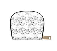 CPEOWZL Sac à cartes en cuir imprimé flèche, petit et pratique, solution de rangement, blanc, Taille unique