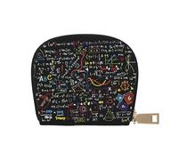 CPEOWZL Sac à cartes en cuir imprimé formule mathématique petite et pratique, blanc, Taille unique