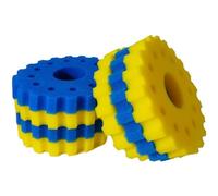 CPF-50000 / CPA-50000 mousse filtrante bassin - Mousse filtrante pour filtre bassin, Médias filtrants de remplacement (3 x Bleu Grossier & 4 x Jaune Fin, Ø 360 mm)