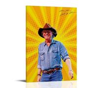CPFSCWZP Impression sur toile Billy Joe Shaver - Impression sur toile pour album de musique vintage - Décoration murale pour chambre à coucher - 20 x 30 cm - Style cadre