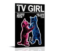 CPFSCWZP Impression sur toile vintage avec couverture d'album de musique « TV Girl Great Singer » - Décoration murale pour chambre à coucher - 60 x 90 cm - Style cadre