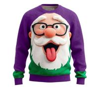 CPIDAH Pull Noel Homme 3D Le Père Noël Hiver Chaud Manches Longues Doux | Motif Père Noël 3D, Pull Col Rond, Jacquard de Noël, Sweater Doux et Confortable, Christmas Jumper Homme Hiver