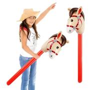 CPJJ 1 Pièces Ballons de cheval baton, Ballons de hobby horse, bâtons gonflables de Cheval, bâton de Poney Gonflable pour Enfants de 37 Pouces