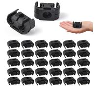 CPJJ 30 pièces Clips de Conduite de Frein, Supports de Fixation Tuyau de Frein en Plastique, Double Clip de Base Conduit Kit, Serrage Câble Frein D'embrayage, Accessoire Pour Vélo Montagne, Câbles