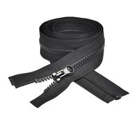 CPJJ Fermeture éclair/à glissière injectée séparable 70 cm autobloquante, fermetures eclair, tirette déco en métal, maille curseur mercerie vêtement couture, 1 pièce