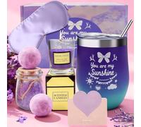 CPKONUUIP Cadeaux pour femmes : ensemble de luxe 8 en 1 avec tasse et bougie