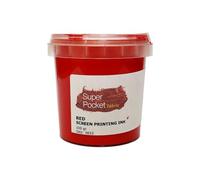 CPL Fabbrika. Encre sérigraphique pour tissus en tissu super poche 100 g, super couvrante à base d'eau, certifiée Oekotex (rouge)