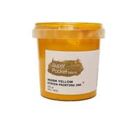CPL Fabbrika. Encre sérigraphique pour tissus en tissu super poche 100 g, super couvrante à base d'eau, certifiée Oekotex (jaune chaud)
