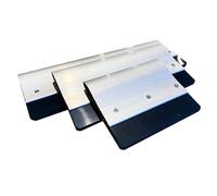 CPL Fabbrika Raclette en aluminium pour sérigraphie. Lot de 3 racles pour le laboratoire. Dimensions : 15 cm, 24 cm, 33 cm. Idéal pour imprimer les formats A4 et A3 et supérieurs. Grande durée de vie.