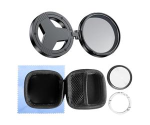 Cpl Filter - Magnetic Camera Lens Polarizer for Outdoor Shoots | HD Glass Polarizing Filter with Anti-Reflective Coating, Light Control Accessory for Vlogging Travel Filming, 5.8x5.8x2cm Gray Silver