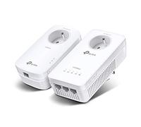 TP-Link Kit CPL AV1300 Gigabit WiFi AC avec prise gigogne Blanc E