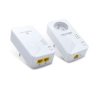 Metronic Prise CPL Duo Wi‑Fi 495469 - 600 Mb/s, 2x Fast Ethernet 100 Mb/s, 1x 100 Mb/s prise gigogne