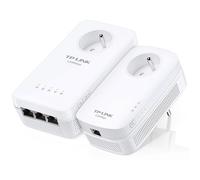 TP-Link Kit CPL AV1300 Gigabit WiFi AC avec prise gigogne Blanc E
