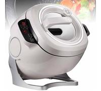 Cplsntaeam Robot culinaire Commercial 2000 W, Machine de Cuisson Automatique Intelligente 6 L avec Rotation à 360 ° et Chauffage 3D Complet, Robot culinaire à Tambour avec écran Tactile,110V