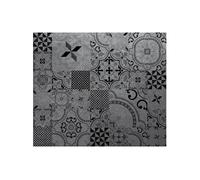 CPM - Crédence adhésive en alu imitation Métal - L. 20 x l. 20 cm - Noir - Métal