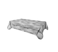 CPM - Nappe en toile cirée rectangulaire effet bois Planche - L. 140 x l. 200 cm - Gris - Planche