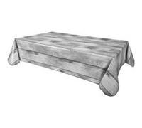 CPM - Nappe en toile cirée rectangulaire effet bois Planche - L. 140 x l. 200 cm - Gris - Planche