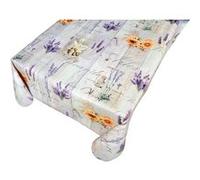 Nappe de table GENERIQUE CPM - Nappe en toile cirée rectangulaire provençale Arles - L. 140 x l. 200 cm - Gris - Provence