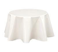 CPM - Nappe en toile cirée ronde design uni Joys - Diam. 135 cm - Blanc - Joys Blanc