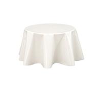 CPM - Nappe en toile cirée ronde design uni Joys - Diam. 135 cm - Blanc - Joys Blanc