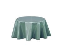 Nappe de table GENERIQUE CPM - Nappe en toile cirée ronde design uni Joys - Diam. 135 cm - Gris - Joys