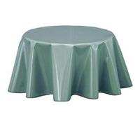 Nappe de table GENERIQUE CPM - Nappe en toile cirée ronde design uni Joys - Diam. 135 cm - Gris - Joys