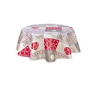 CPM Nappe Ronde en Toile cirée Campagne Chalets - Diam. 135 cm - Rouge