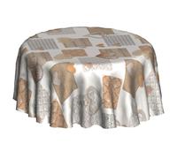 Nappe ronde en toile cirée campagne Decocoeur - Diam. 135 - Blanc